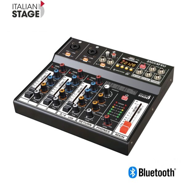 MIXER ITALIAN STAGE 2MIX 4 FXU BLUETOOTH - immagine 2