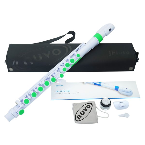NUVO TOOT FLAUTO CORPO IN ABS WHITE GREEN CON BORSA