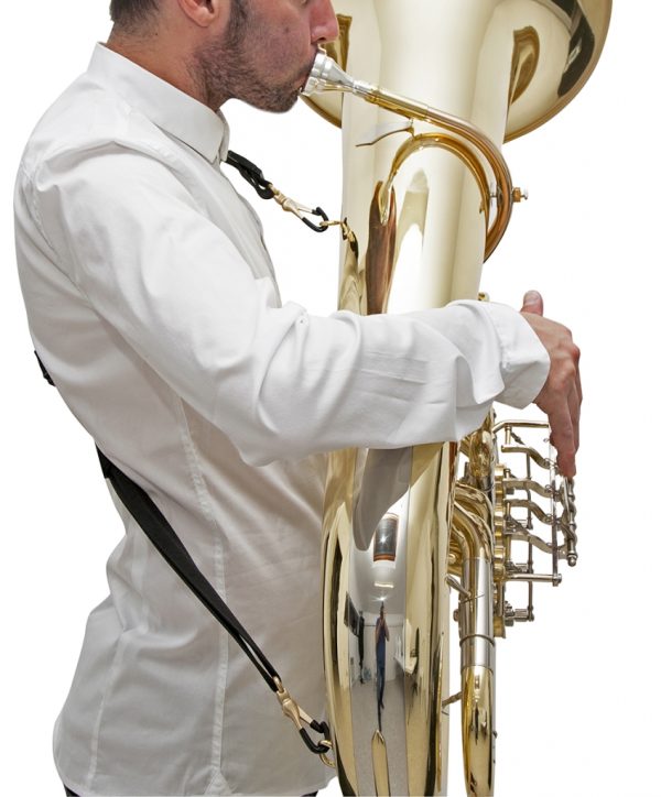 BG T01TRACOLLA PER TUBA EUFONIUM REGOLABILE ATTACCO A MOSCHETTONE